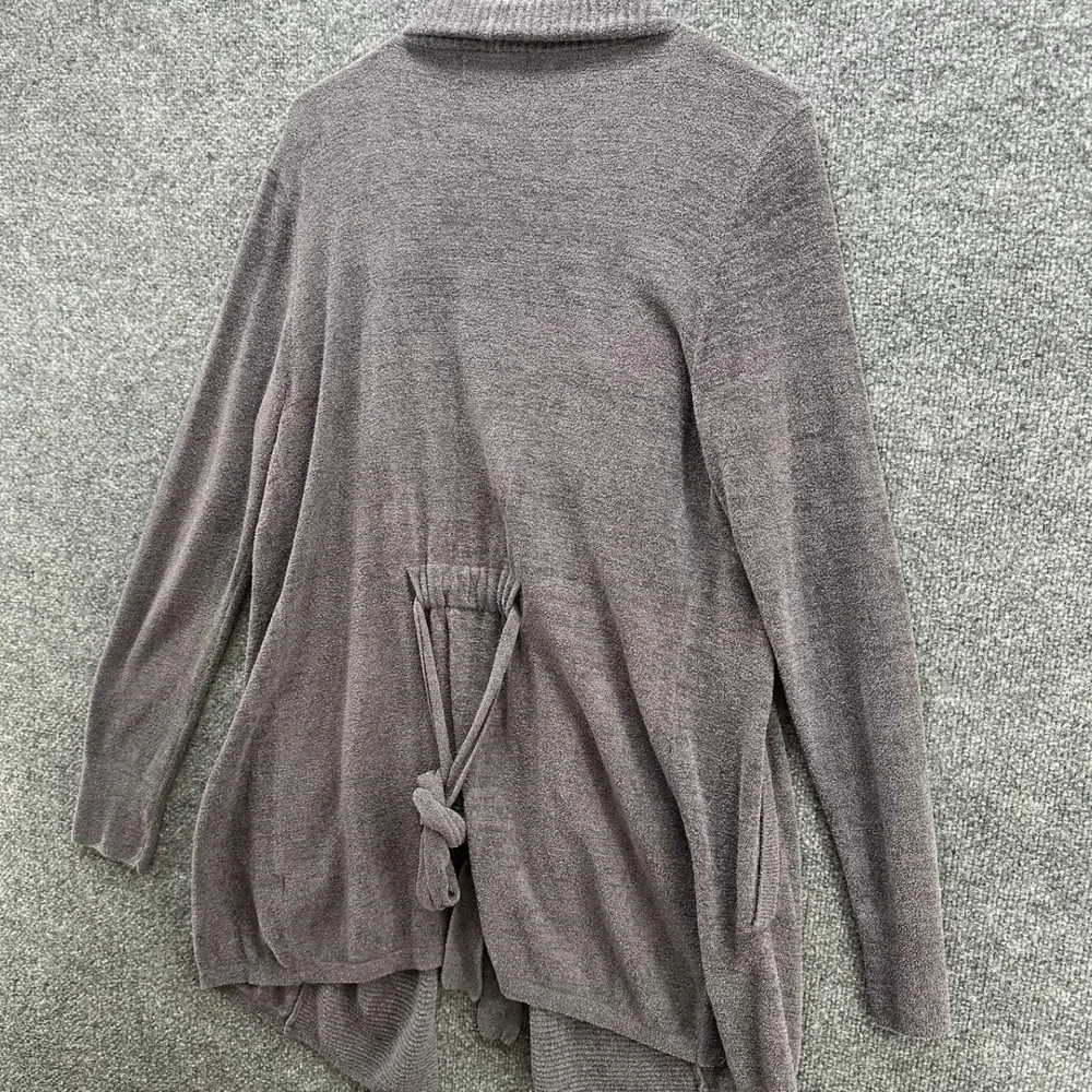 Barefoot Dreams CozyChic Ultra Lite Cinched Back Cardigan Grey Womens Medium - Picture 6 of 7